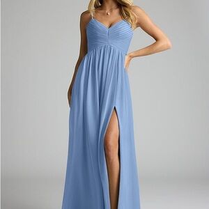 Azazie Blue Maxi Dress for Special Occasions